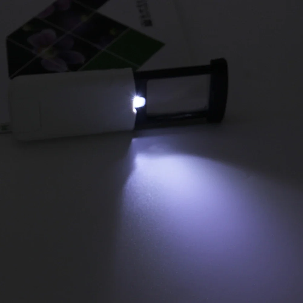 Enhanced Foldable Pocket Magnifier with LED Light - Portable Illuminated Loupe for Jewelry, Reading & Crafts