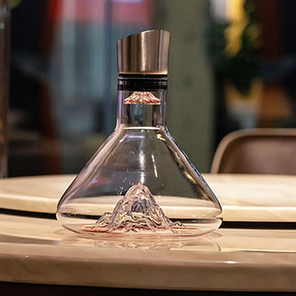 1500ml Crystal Glass Wine Decanter With Built-in-Dispenser Handheld Wine Aerator Bottle For White And Red Wine