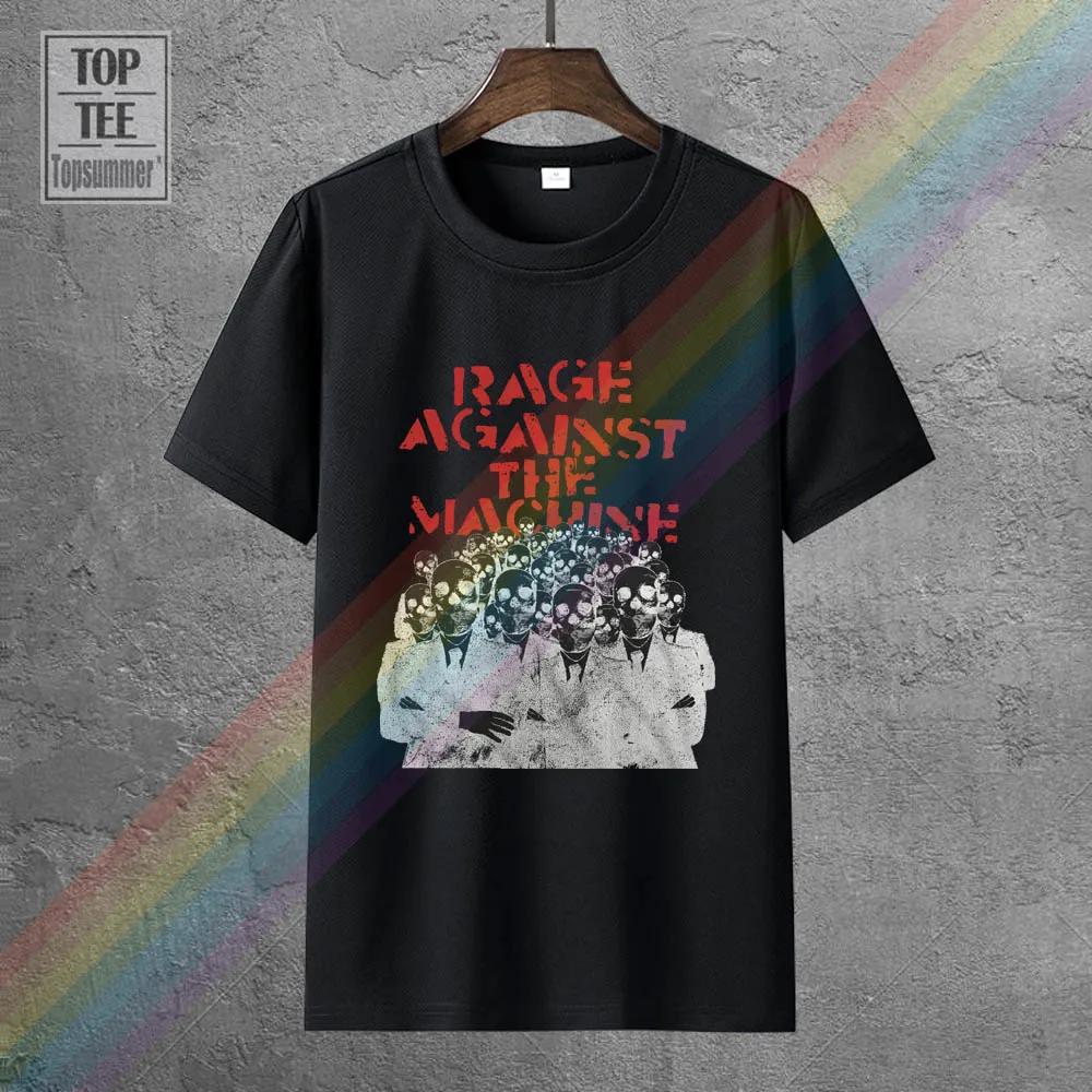 

New Brand-Clothing T Shirts Rage Against The Machine Men'S Skeleton Heads Slim Fit T-Shirt Black