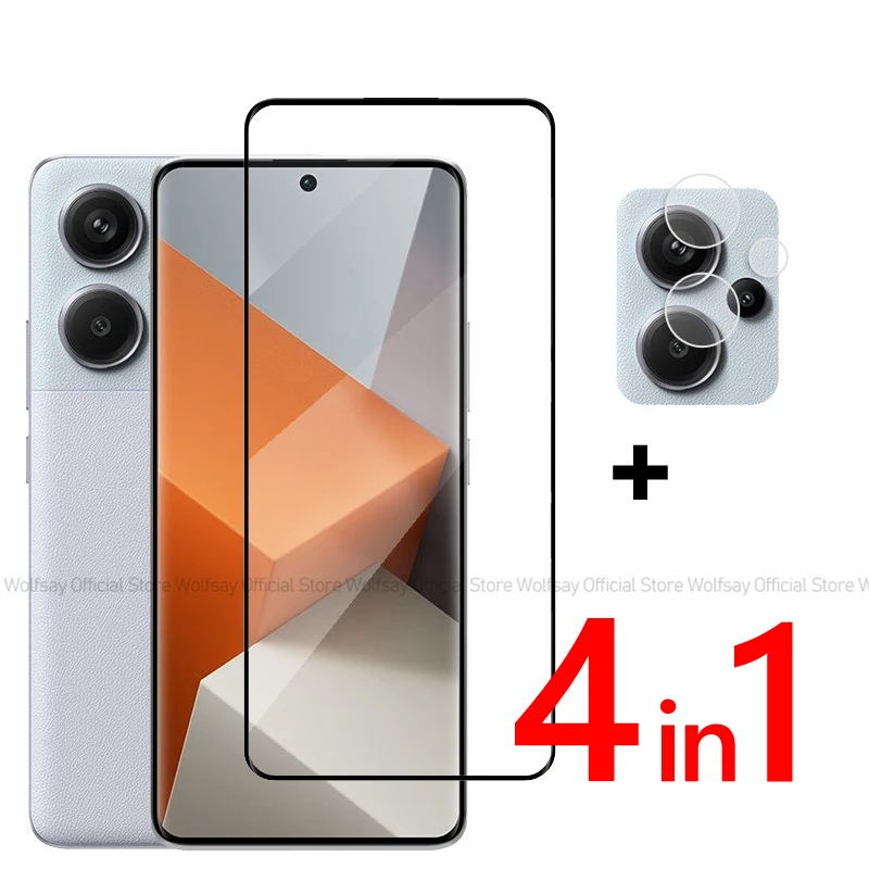 Cristal Curvo 3D para Xiaomi Redmi Note 13 Pro Plus, Protector de pantalla  de vidrio templado, película protectora para Xiaomi Redmi Note 13 Pro Plus