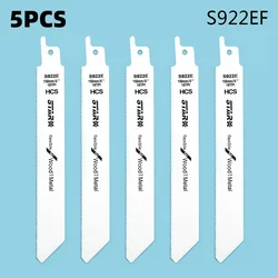 5pcs 150mm S922 Reciprocating saw blade set 18TPI Metal wood reciprocating Set Kit Woodworking Durable Practical 2020