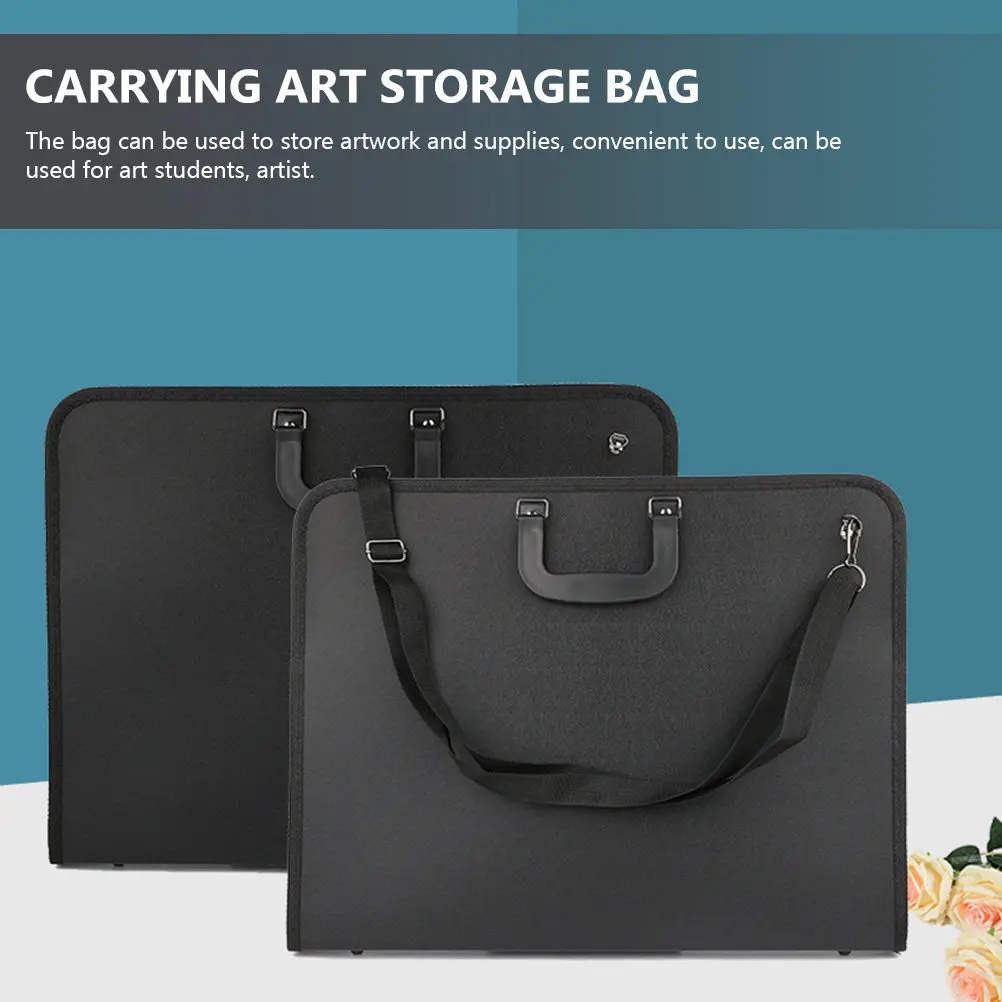 아티스트 가방 아트 드로잉 보관 가방 휴대용 옥스포드 패브릭 휴대용 케이스 손잡이 연필 및 소품 보관에 적합