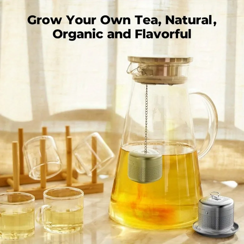 Loose Tea Ball, 304 Stainless Steel Ultra-fine Mesh Loose Tea Infuser, Retractable Chain Design Strainer with 1 Saucer