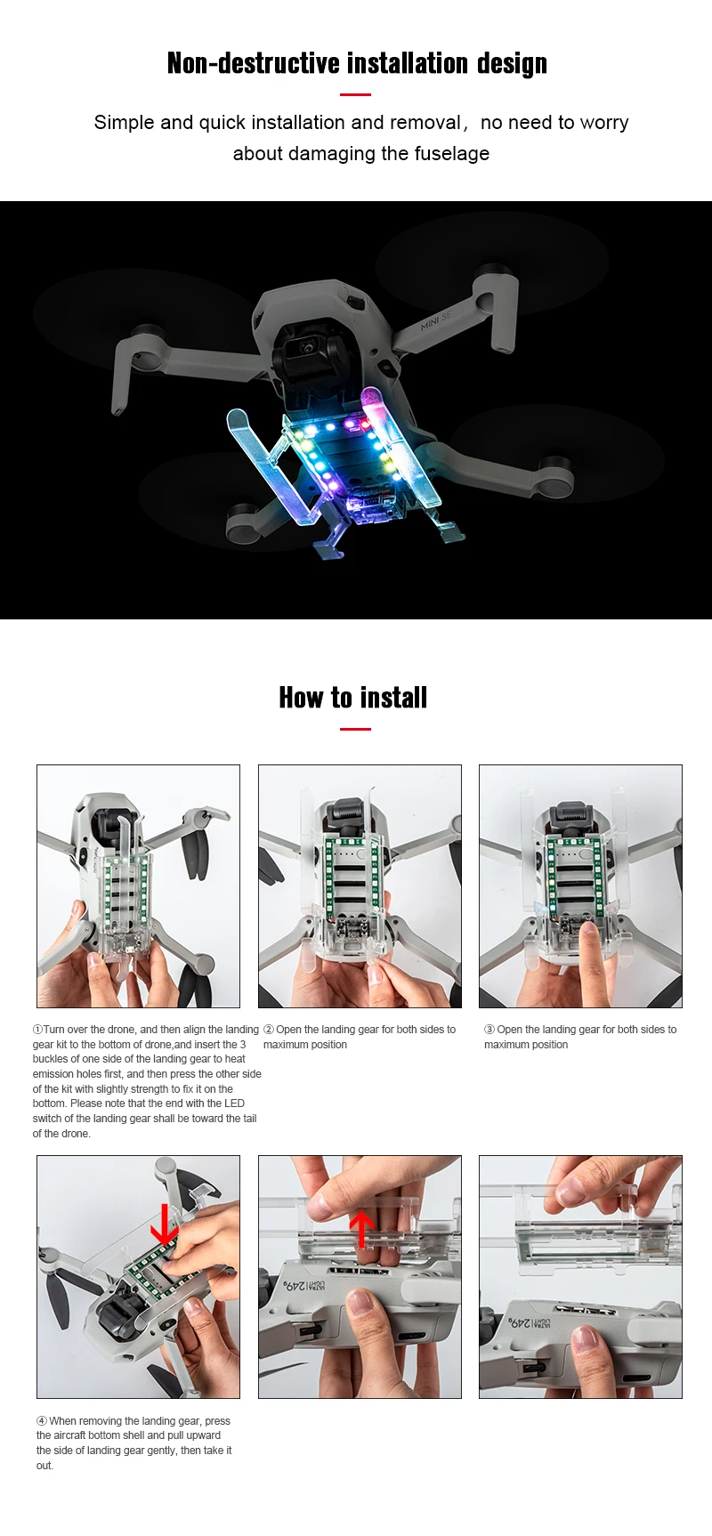 Retour D'expérience « Train D'atterrissage Pliable Pour DJI Mavic Air 2s De Riginado