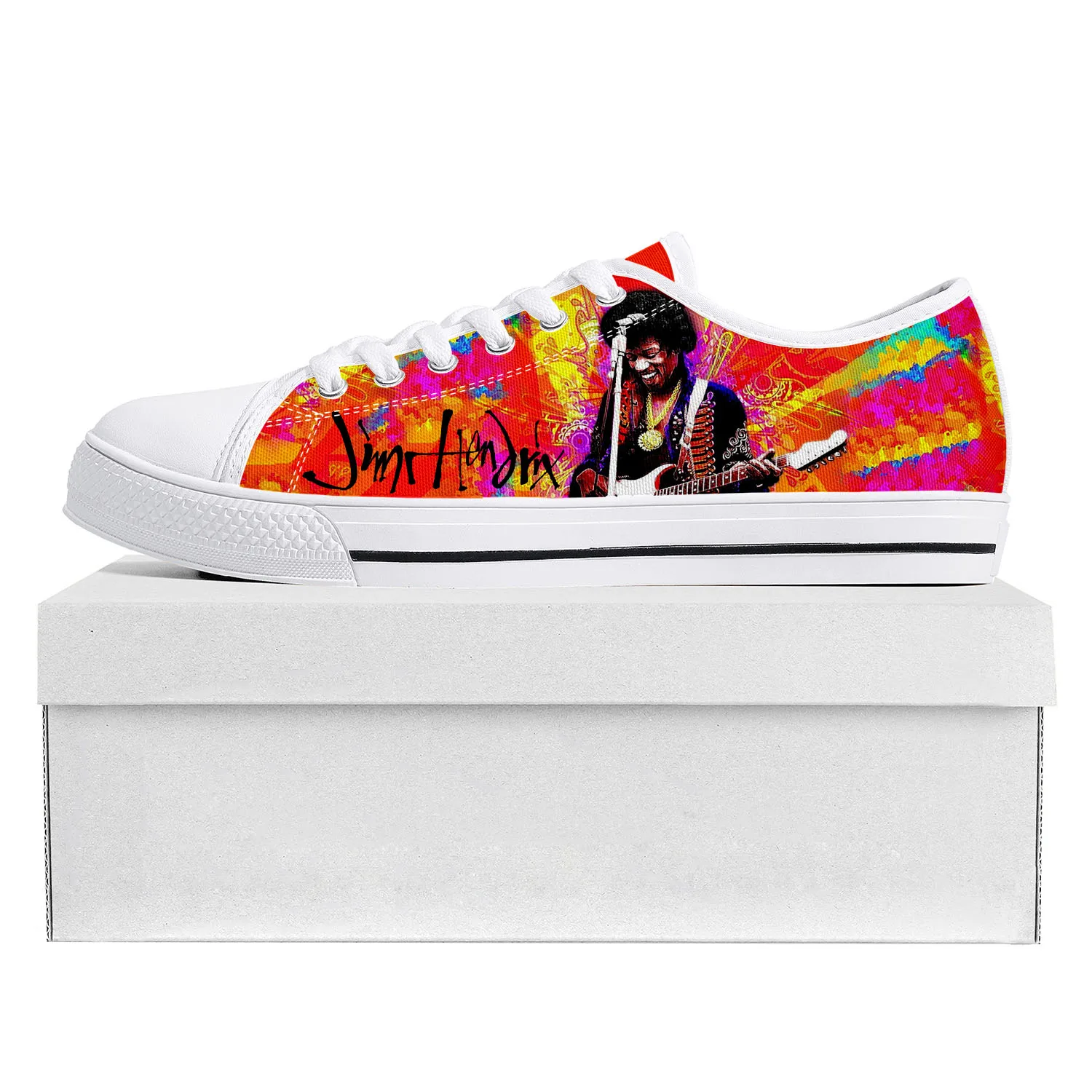 

Jimi Hendrix Guitarist Low Top High Quality Sneakers Mens Womens Teenager Canvas Sneaker Prode Casual Couple Shoes Custom Shoe