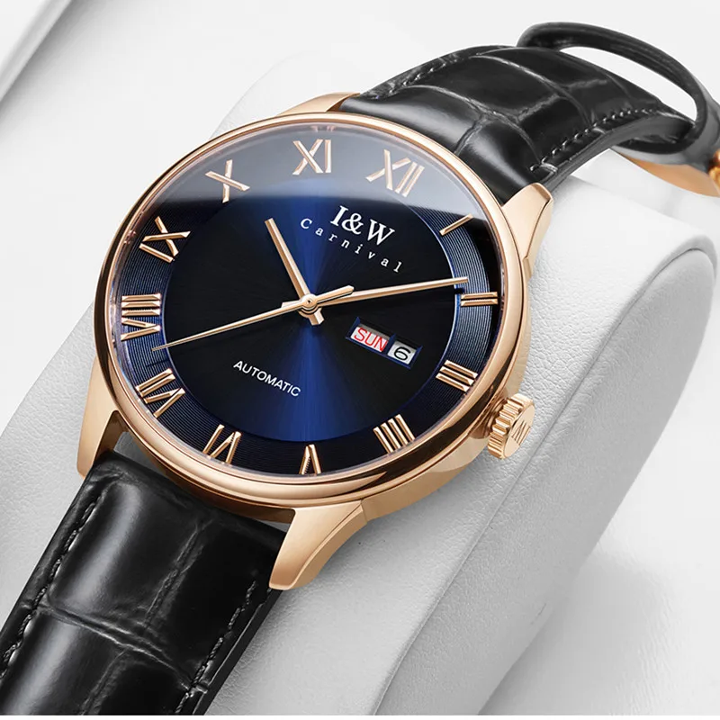 

CARNIVAL Mechanical Business Watch for Men Brand Luxury Sapphire Glass Automatic Wrist Watch Waterproof 2023 Clock Reloj Hombre