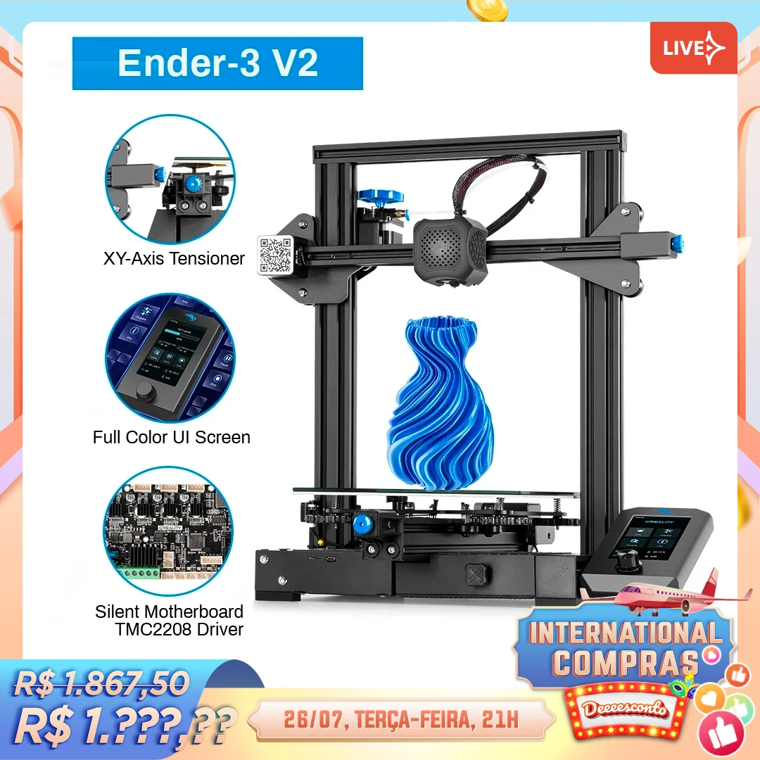 2022 Creality 3d Printer Ender-3/ender-3 Pro/ender 3 V2 Fdm Printer Smart Filament Sensor Self-assemble Printer Kit 32 Bit - 3d Printer - AliExpress