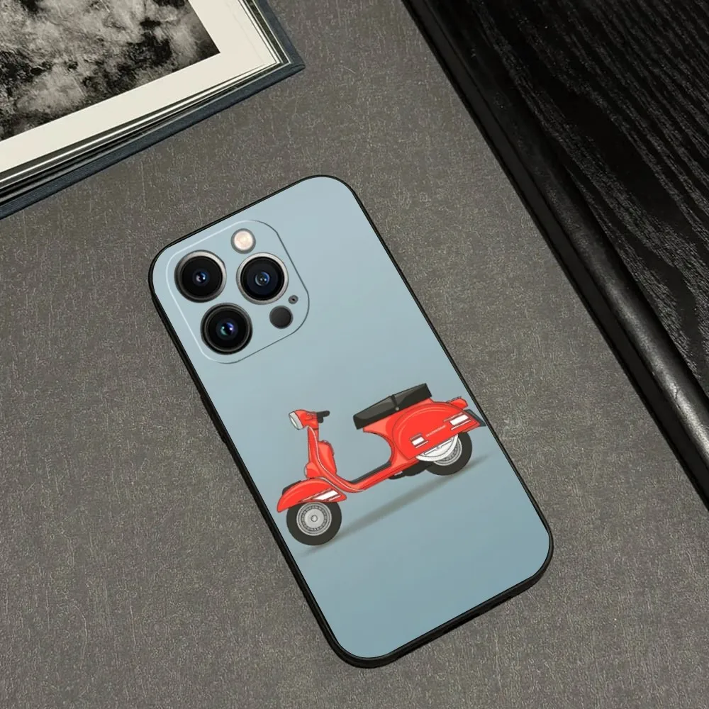 

V-Vespa Car Logo Phone Case for iphone 15 14 13 12 11 Mini Pro Max Plus Shockproof Back Cover protective case