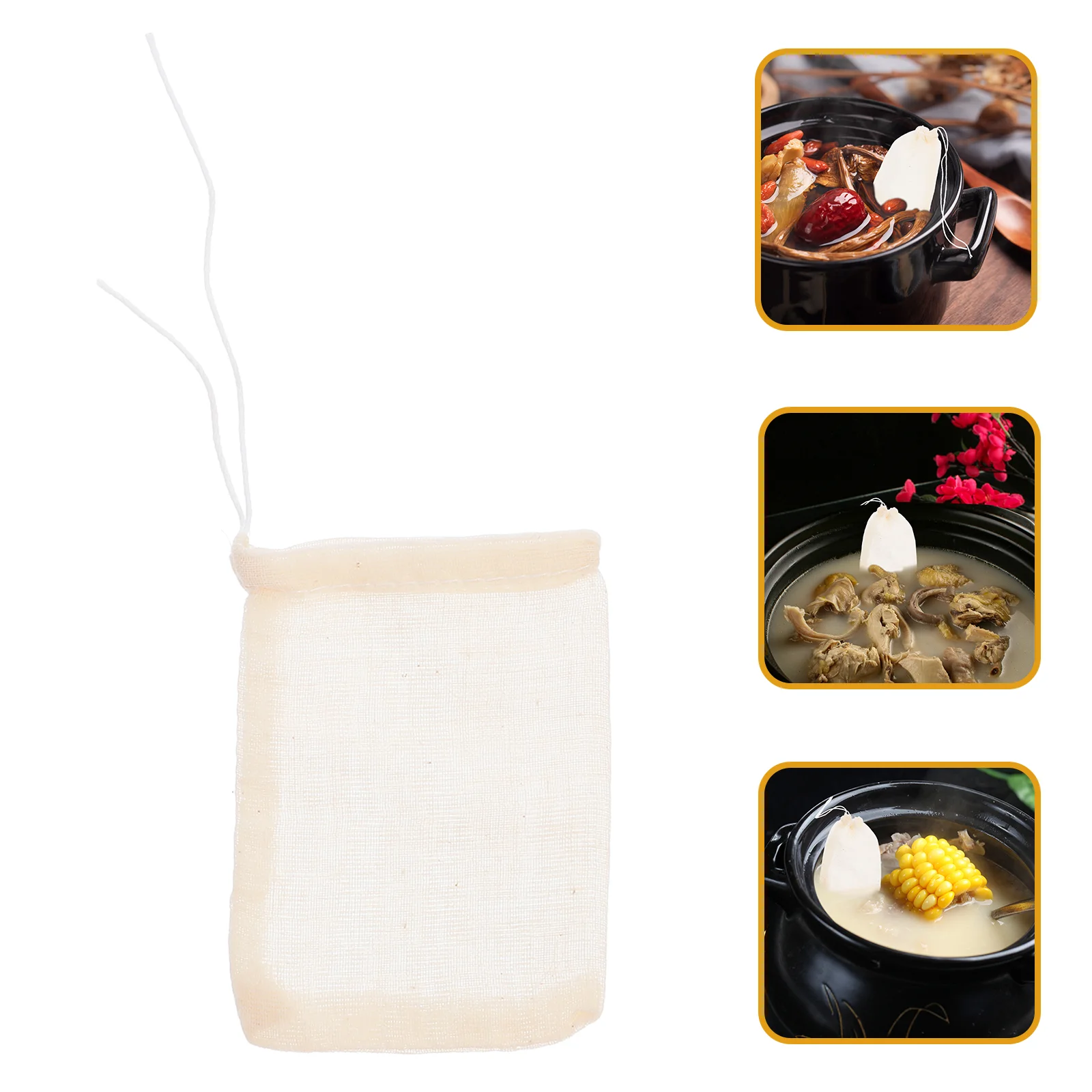 

50 Pcs Drawstring Soup Bag Cheese Bags Clothes for Straining Reusable Tea Filter Cheesecloth