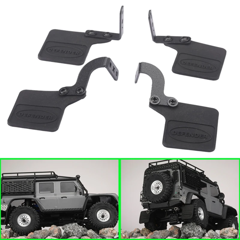 

4 шт резиновое крыло с металлическим крепежным кронштейном для 1/18 RC Crawler детали для обновления