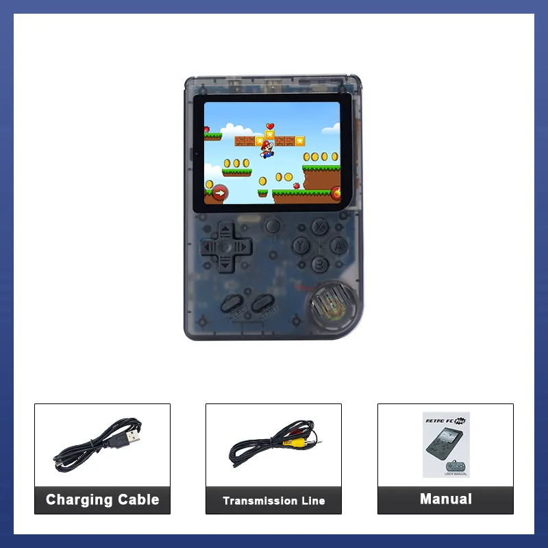 FANGTUOSI Portable Mini Handheld Video Game Console 8-Bit 3.0 Inch Color LCD Kids Color Game Player Built-in 168 hot games 