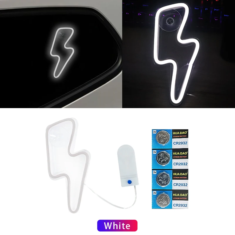 Neon-Style LED Car Window Ambient Décor Lights