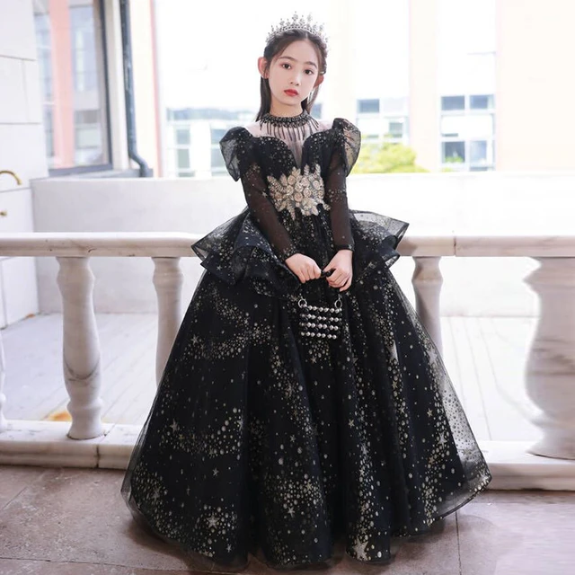 Black Gothic Shining Princess Ball Gown Wedding Dress | Princess ball gowns,  Ball gowns wedding, Ball gowns