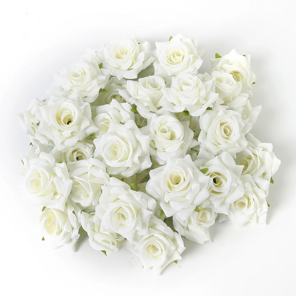 5 Stücke Rose Künstliche Blumen 6 CM Gefälschte Blume Für Wohnkultur Hochzeit Ehe Dekorationen Ornamente Handwerk Geschenke Girlande Zubehör – Detail 13