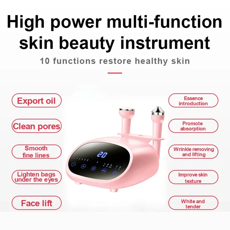 3 in 1 Ultrasonic Lifting Beauty Machine Anti-aging Wrinkle Removal Vibration Massage Apparatus Oxygen Injection Device