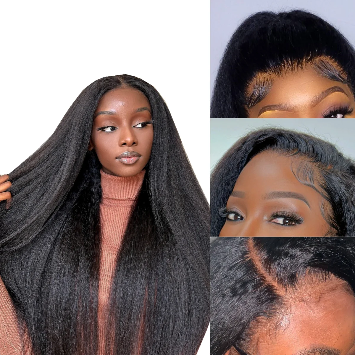 

Парик женский из натуральных волос без клея, 13 × 4