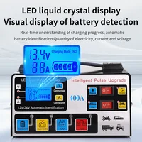 220W Metal Car Battery Charger 12V 24V Full Automatic High Power Fast Repair Battery Charger for Vehicle - Image 3