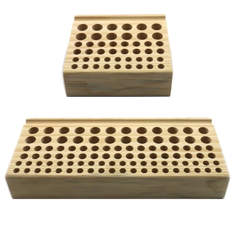 

Wooden Leather Tool Holder Wooden Leather Tools Storage Box with 46/98 Holes Wooden Leather Craft Tools Rack Stand