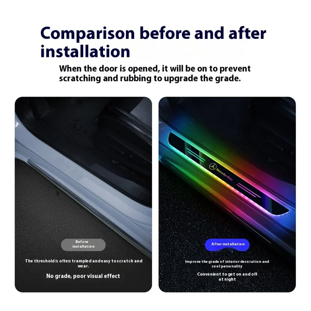 Mercedes LED Door Sill Lights 3