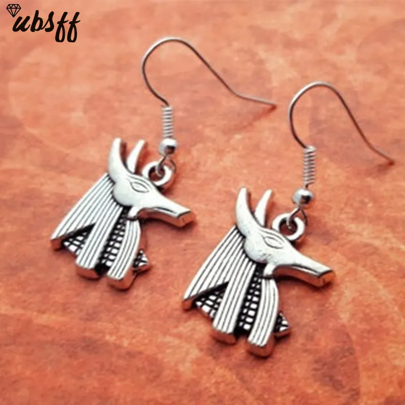 Egitto Mitologia Morte Anubis Orecchini Jackal God Underworld Gateway Charms Anubis Animale Lupo Testa Di Cane Orecchino