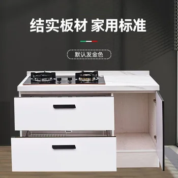 ตู้ครัวประกอบง่ายจากโรงงาน ผลิตเตาและตู้เก็บของ พร้อมอ่างล้างจานแบบติดตั้งในตัว ท็อปเคาน์เตอร์หินอ่อน 2