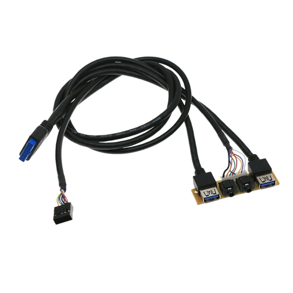 새로운 60cm 전면 케이스 패널 USB3.0+USB3.0 고화질 오디오 잭 포트 I/O 보드 내부 케이블 라인 허브 유선 네트워크