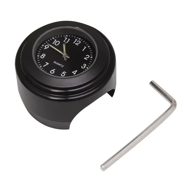 Universal 7/8" Waterproof Chrome Motorcycle Bike Handlebar Mount Quartz Clock Watch Aluminum Luminous Clock Moto Accessories