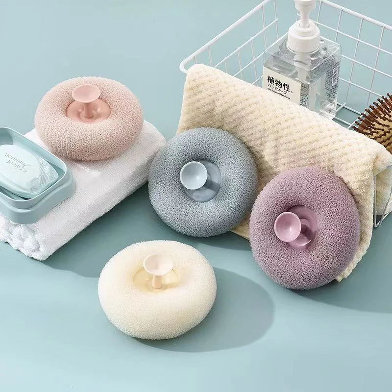 1Pcs Bath Balls Color Blocking PE Bath Flower Soft Scrubbing Bubble Net Two Color Bath Tool