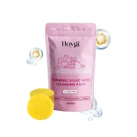 Turmeric Kojic Acid Cleansing Pads Daily Pores Cleaning Makeup Dead Skin Removal Oil Control Nourish Exfoliating Facial Sponge 2