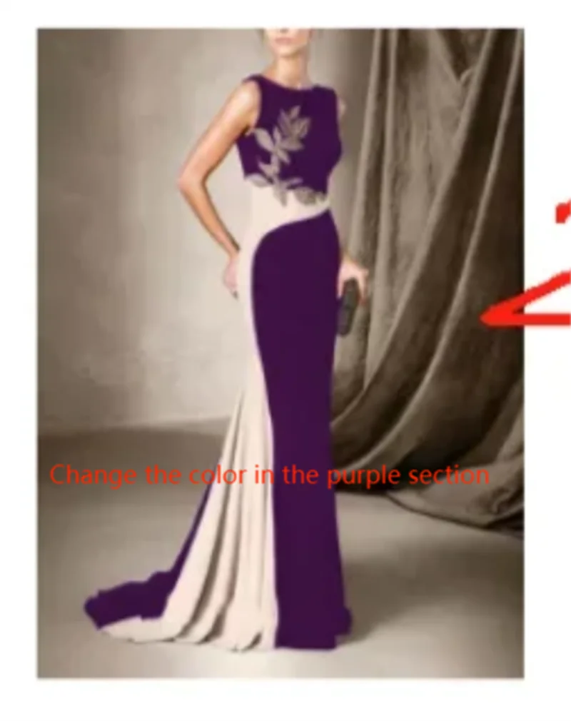 Sleeveless Beading Mermaid Jewel Neck Mother of the Bride Dress Wedding Party