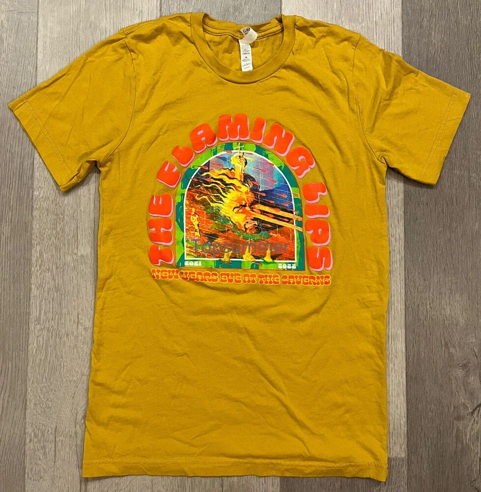 

The Flaming Lips New Years Eve 2021/2022 Yellow Gold Shirt - Small