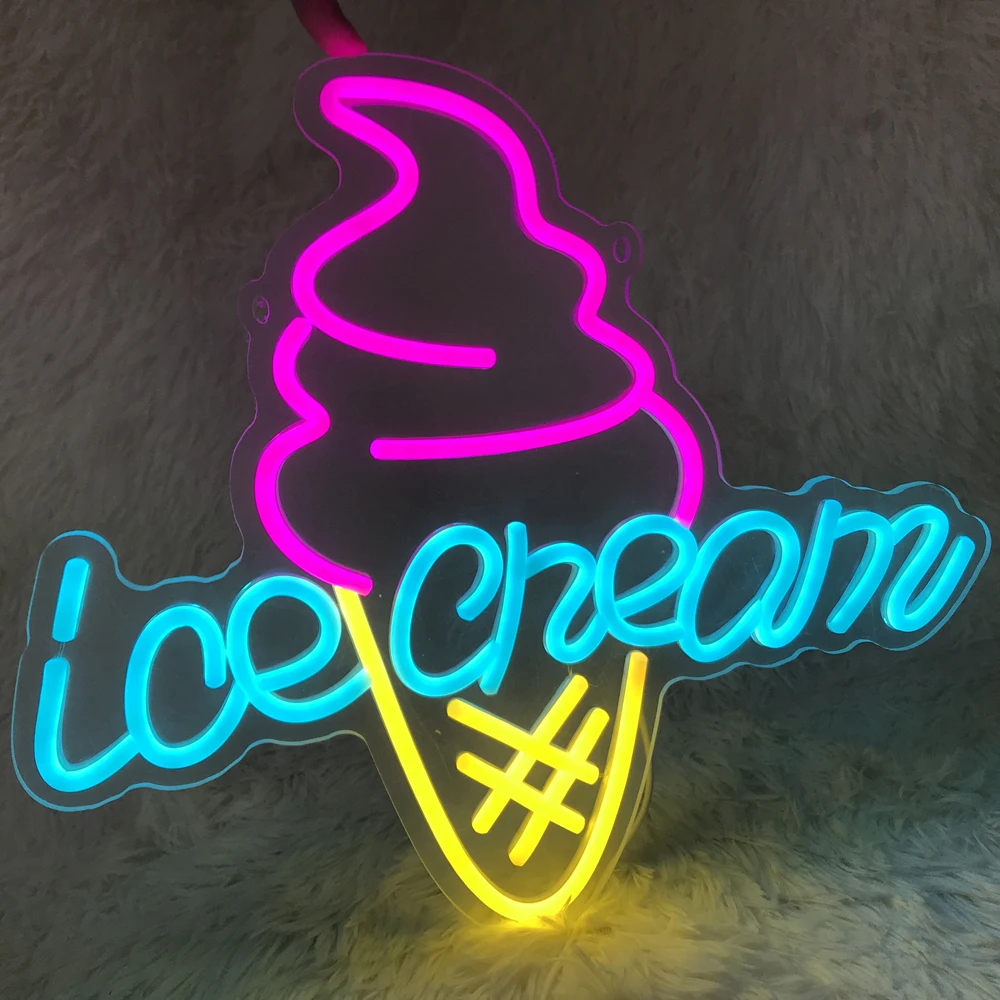 

Ice Cream Neon Sign Custom Gelato Neon Signs Business Signboard For Ice Cream Shop Store Dessert Cafe Bar Decor Neon Wall Art