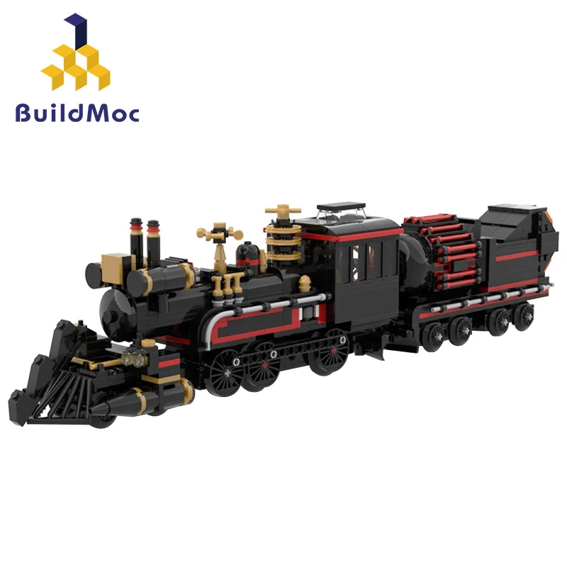 

City Retro Train Steam Back to Future Building Block high-tech Rail Bricks Time Train Children Kids Toys Gifts