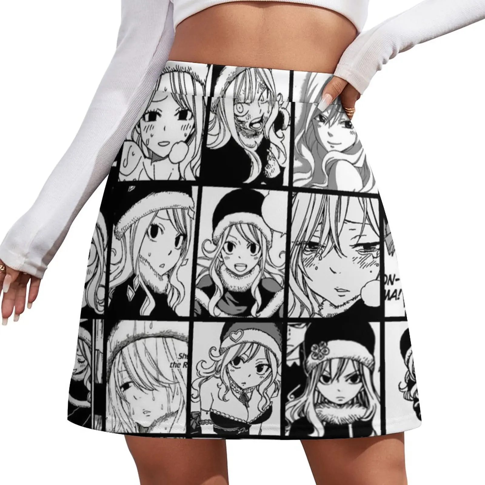 Juvia Lockser - Fairy tail Collage (Black&white version) Mini Skirt short skirt for women japanese fashion vinyl collage mini skirt skirts for womens 2023 skirt satin korean style skirt skorts for women