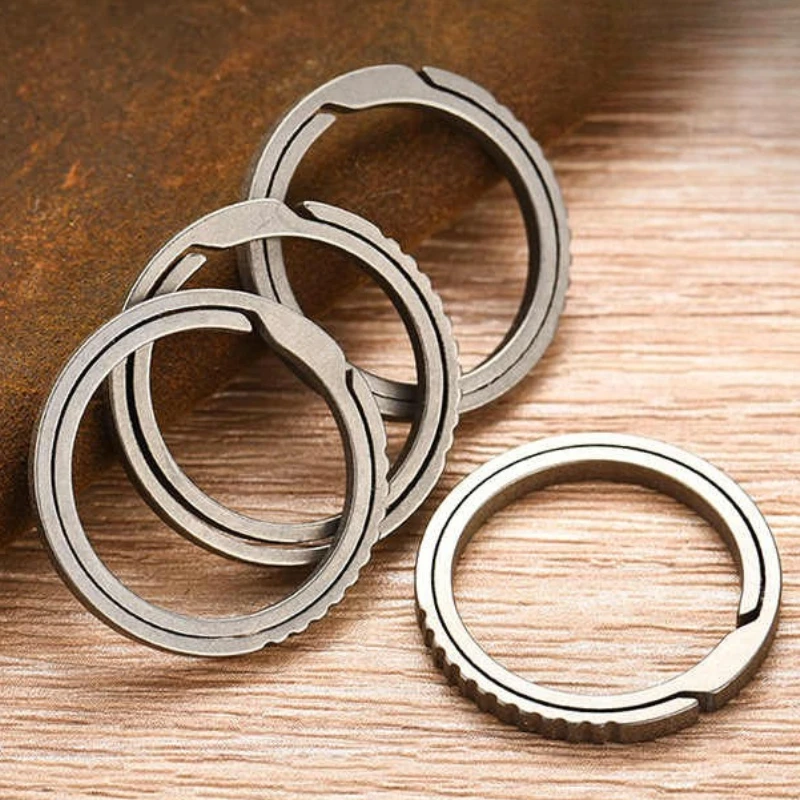 Sleek Titanium Keyring Pendant - Durable & Stylish Key Holder