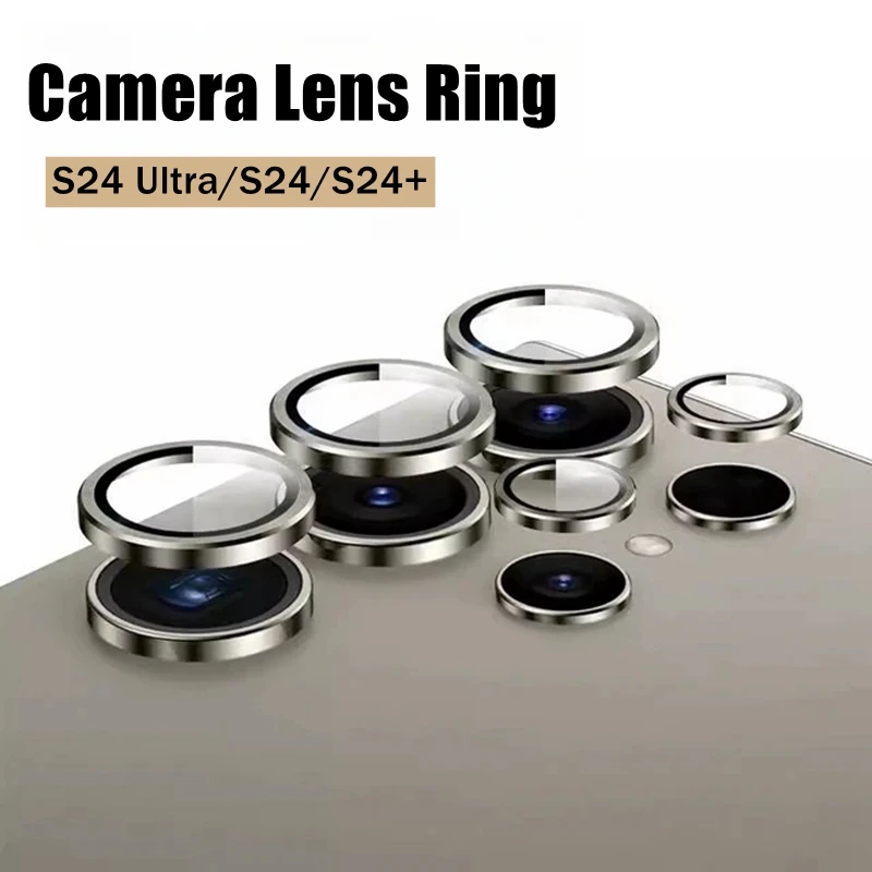 Camera Lens Ring Protector for Samsung Galaxy S24 Ultra S24+ Plus Metal