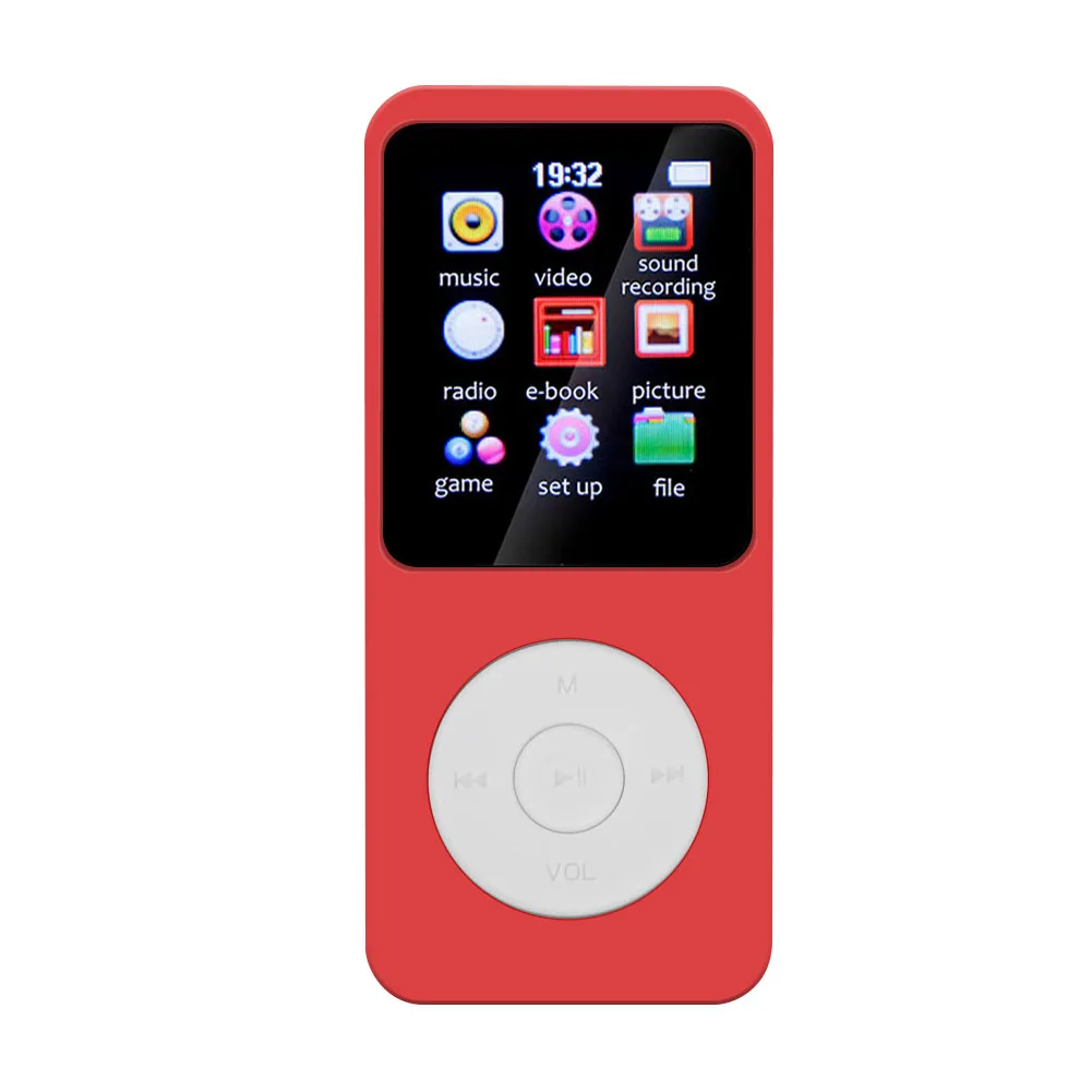 1.8 Inch Color Screen MP3 MP4 Music Player Bluetooth-compatible 5.0 Recorder FM Radio Suppprt TF Card Mini Walkman for Windows 8