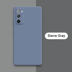 Premium Square Liquid Silicone Soft Protective Shockproof Phone Case - Enhanced Grip and Durability for Samsung S20 5G UW (Sierra Gray)
