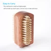 Artsecret Remove Dust Nail Brush for Cleaning Fingernails Non-Slip Wooden Both-sided Bristle Hand Foot Manicure Pedicure Scrubbe 2