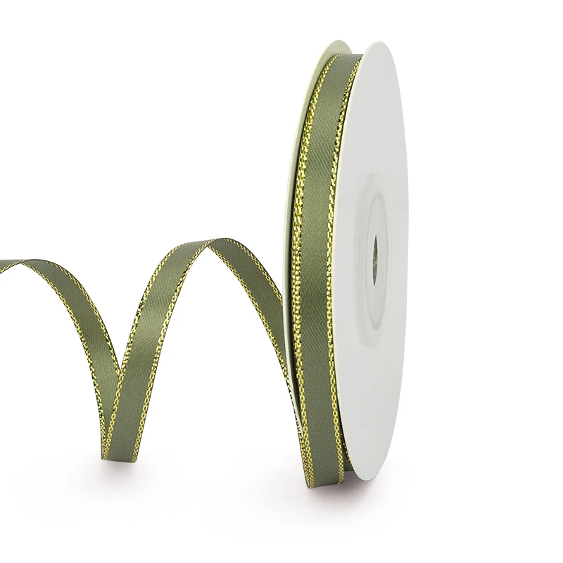 Elegant Gold Rim Ribbon - 20 Yards for Gift Packaging & Decorative Crafts