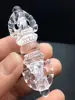 Natural Clear Crystal Quartz Rock Stone Carved Vajra Dorje Phurpa Dagger Pendant 2