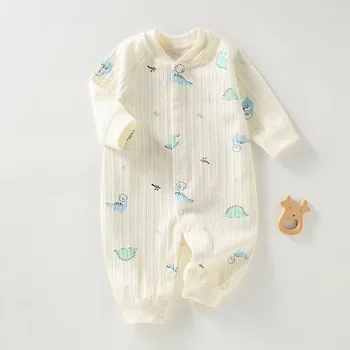 Baby Clothes Newborn Rompers Boys Girls Long Sleeve Cute Cartoon Design Spring and Autumn Jumpsuit Newborn 3M 6M 9M 12M 18M 24M 1