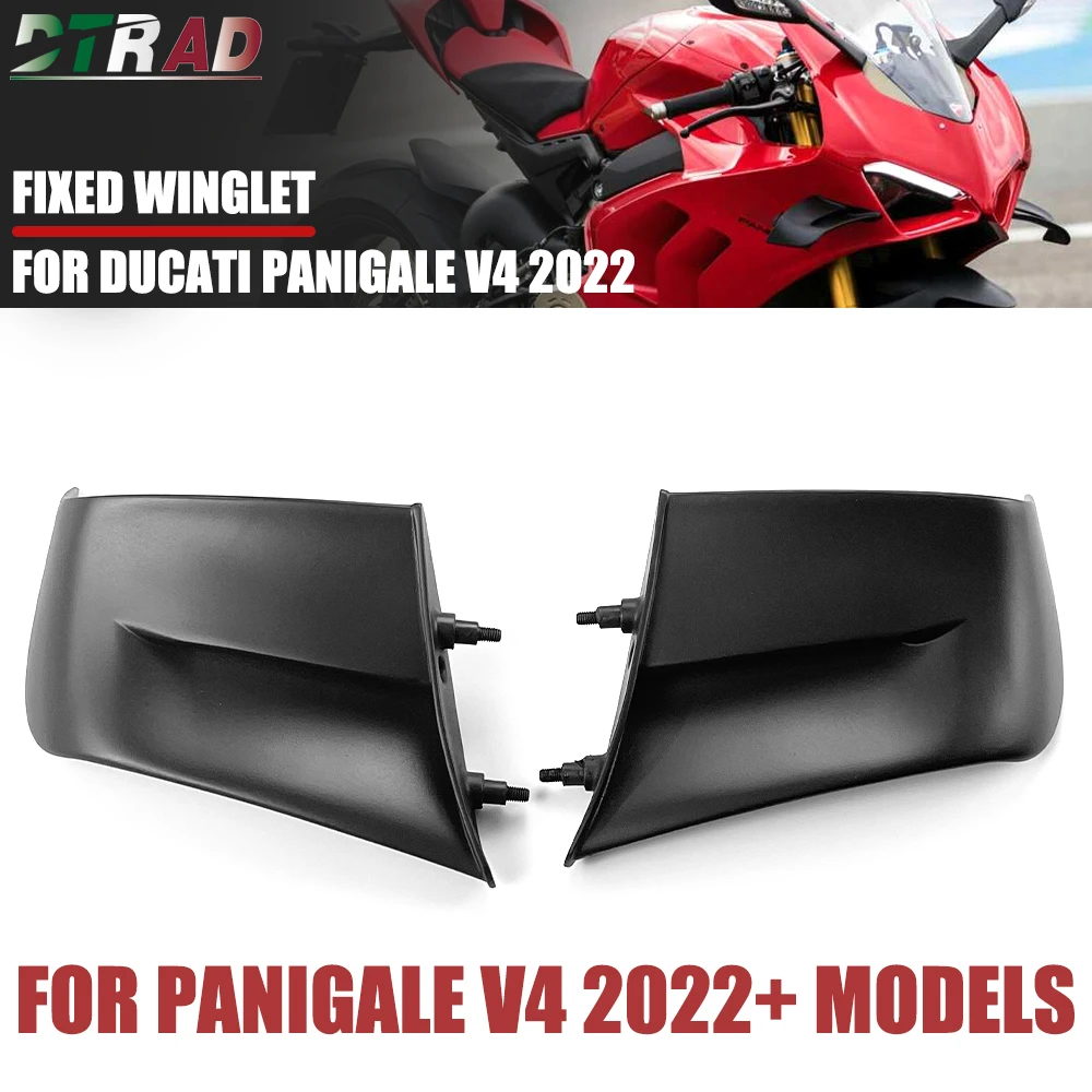 

Motorcycle Winglets for DUCATI V4 Panigale V4 V4S V4R 2022 2023 Accessories Side Fixed Wing Aerodynamics Fairing Kit ABS Plastic