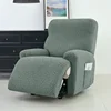 4Pcs/set Jacquard Recliner Sofa Cover Stretch Armchair Slipcovers Solid Color Non-Slip Couch Slipcovers for Home Office Decor 6