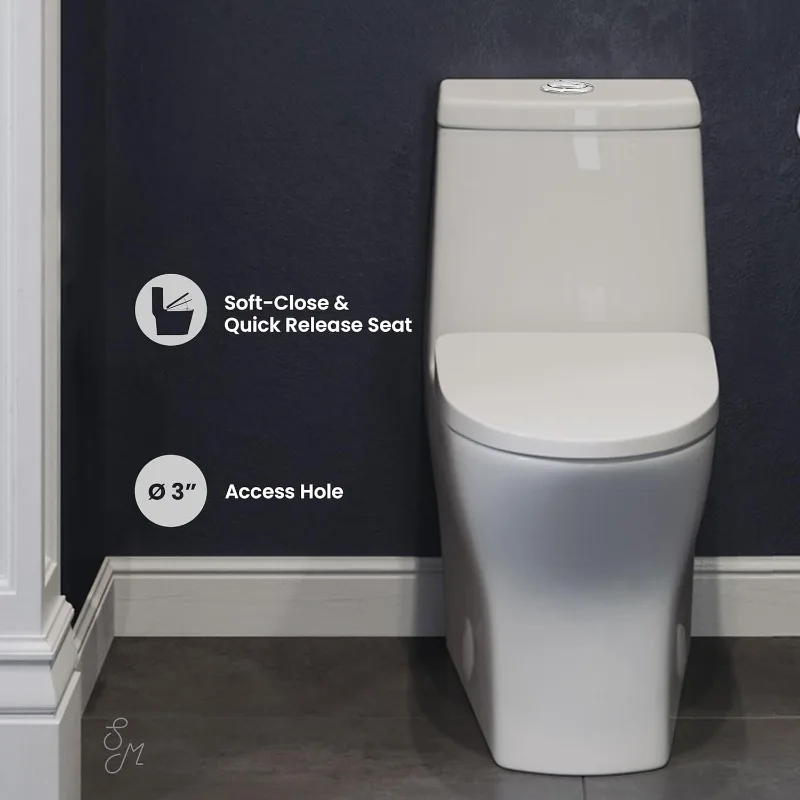 Well Made Forever SM-1T277, Sublime II One-Piece Round Toilet, 10" Rough-In 1.1/1.6 gpf 3
