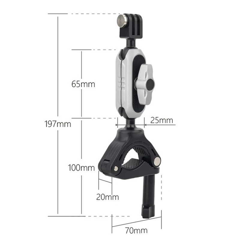 For Gopro 11 10 9 8 Motorcycle Accessories Camera Mount Handlebar Mount Bike Mount For Insta360 DJI OSMO Action Camera images - 6