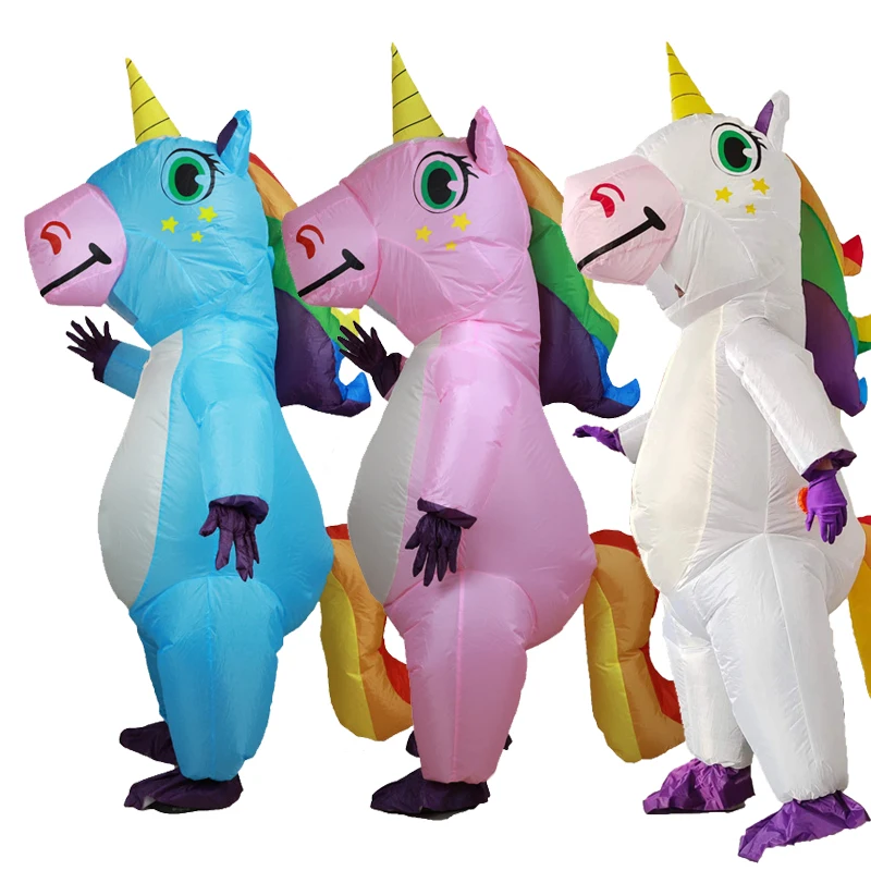 Men And Women One Size Fit All Halloween And Outdoor Fun Party Dress Inflatable Full Body Unicorn Costume mascot costume