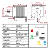 Nema23 57 Stepper Motor 3A 270Oz-in for CNC Router & Milling Machine - Image 5