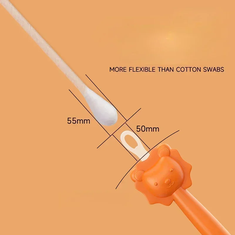 TPE Baby Cleaner Soft Wax Spoon Double-headed Curette Picker Nose Cleaner Silicone Ear Baby Cotton Swabs Clean Tweezers cotton swabs