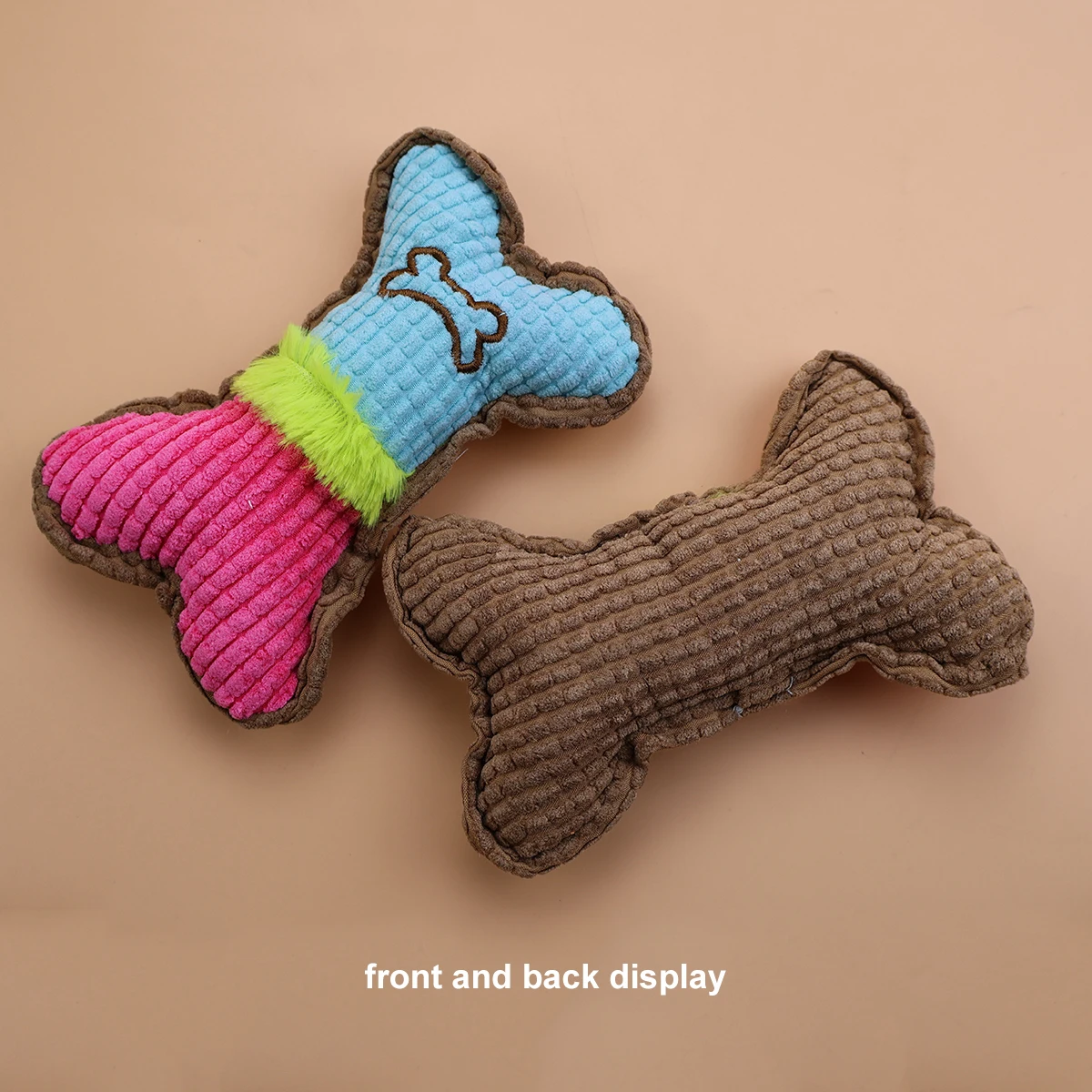 Bone-Shaped Plush Dog Toy 3